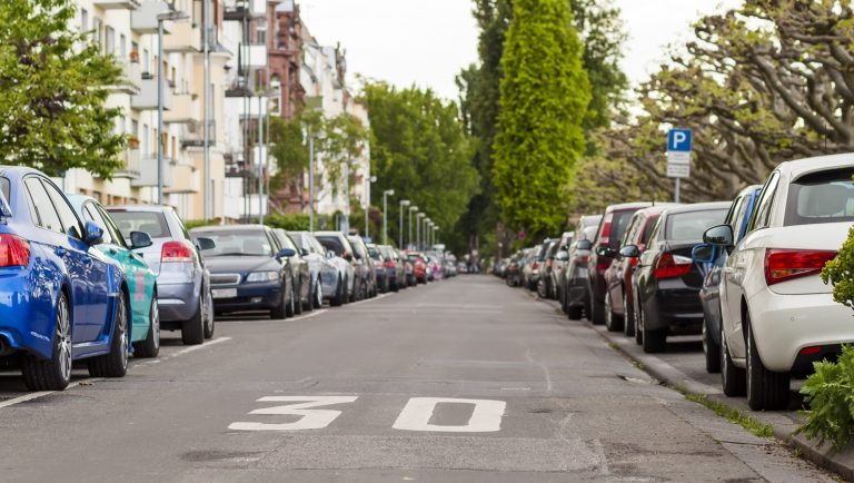 Street parking in Split